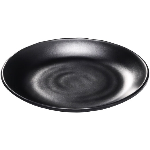 Chengliu Imitation Porzellan Tischgeschirr schwarzer Teller rund kommerzielle Buffetplatte Barbecue Hotpot Schale Runde Platte Plastikknochenmodelle W5009 Schwarz