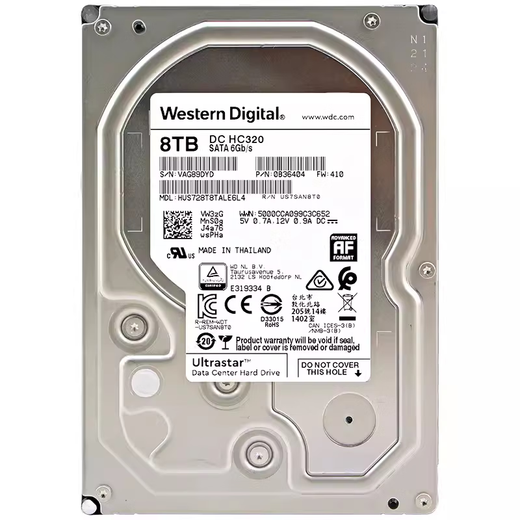 3,5-дюймовый 8TWD Western Data HUS728T8TALE6L4 Серверный корпоративный диск HC320 HC320