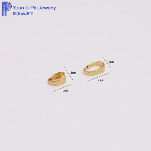DL 1998 Fat Donglai same style pendant buckle head 18k gold color-preserving melon seed buckle handmade diy jewelry accessories rose gold platinum l gold gold-open melon seed buckle-small size