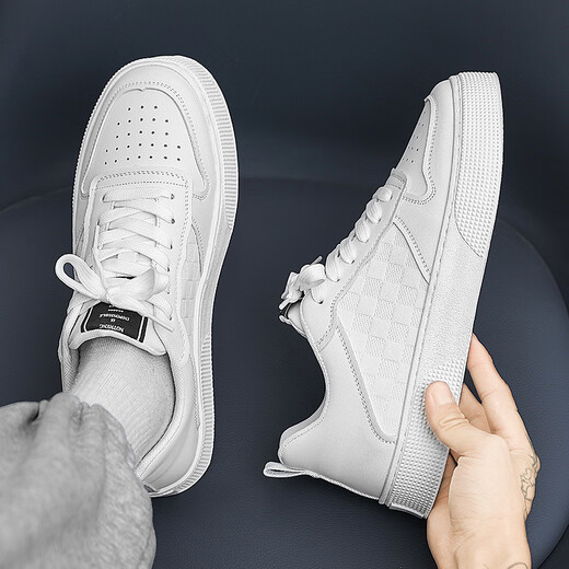Changxiang Huili White Shoes Мужская весна и лето Новая дышащая повседневная тенденция спортивная обувь, не скользящая, просто повышающая высота мужская обувь MD-TB88 White 39