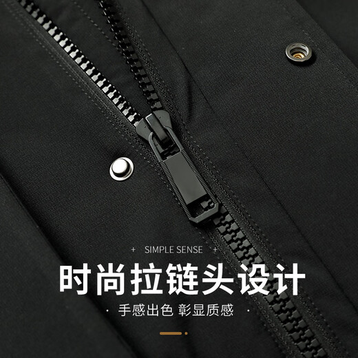 Мужская пуховик Flying in the Snow 90, мужская зимняя экстремально холодная повседневная рабочая одежда средней длины с меховым воротником и капюшоном 180