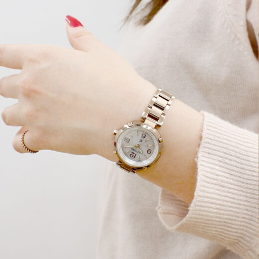 
CITIZEN xC series photodynamic energy powder-plated gold fashion business casual calendar women's watch for girlfriend EC1047-57A