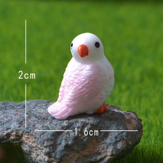 Cartoon cute mini parrot micro landscape gardening potted ornaments blind box mini parrot set of 4