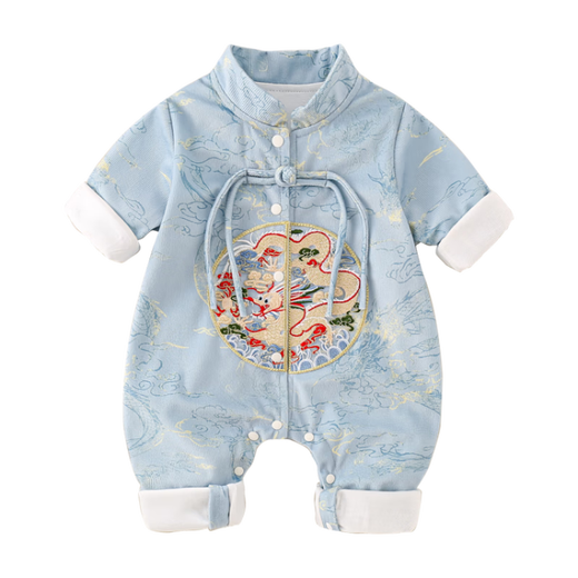 G.duck ropa de bebé pato amarillo pequeño mono recién nacido de estilo chino para bebé niño fiesta de luna llena vestido de un año de fiesta del día 100 9921 rojo 66 cm 3-6 meses (recomendado para bebés de 10 a 13 años Jin Jin equivale a 0,5 kg)