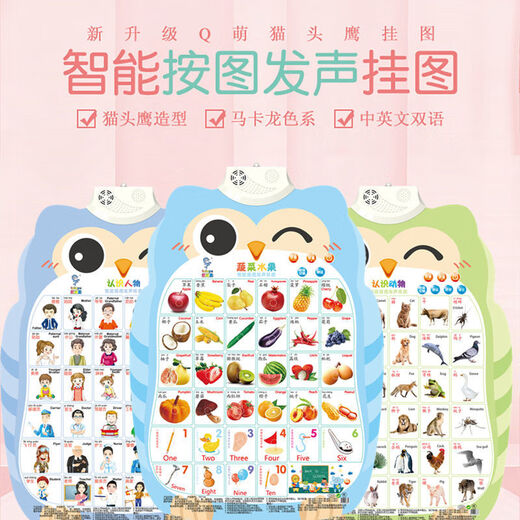 HKFZ Pinyin Picture Детское аудио -аудио Раннее образование голоса чтение алфавита детское просветление детские точки чтения Стена Игруба