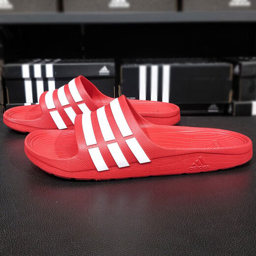 Adidas (adidas) men and women's simultaneous sandals ADILETTE AQUA comfortable EVA sole non-slip wear-resistant beach sports slippers G15886 red 46 (285mm)