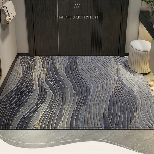 Hazar HAZARD entrance door floor mat [Falman Velvet] feel the foot mat at the entrance door is anti-slip, dirty, and free wash mat for entrance. Jingbo-vertical version 15926 100CM*120CM