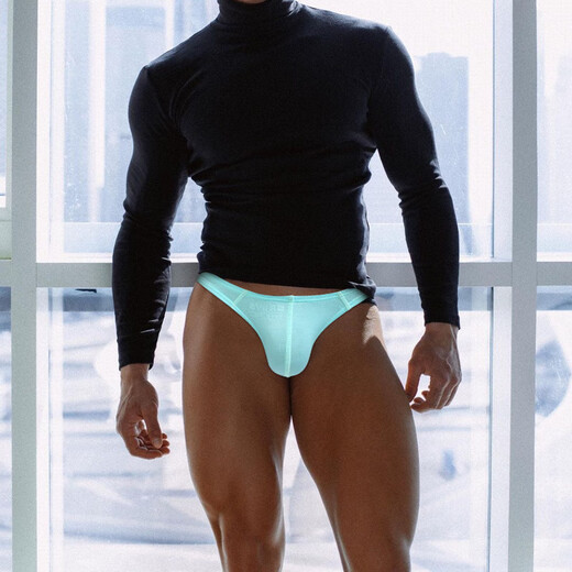 ORLVS Modal men's thong bikini single butt lift, no need to take off, sexy slim waist small triangle solid color t-pants orange 1 piece M recommended 45-55kg