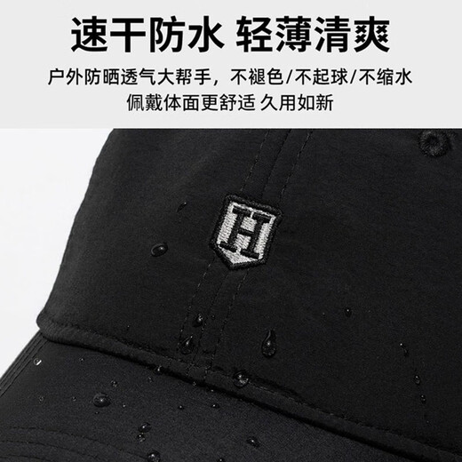 思柏驰（SIBOCHI）速干棒球帽男新款户外透气防晒遮阳帽男士鸭舌帽大头围帽子男女款 藏青色 L （55-60cm）