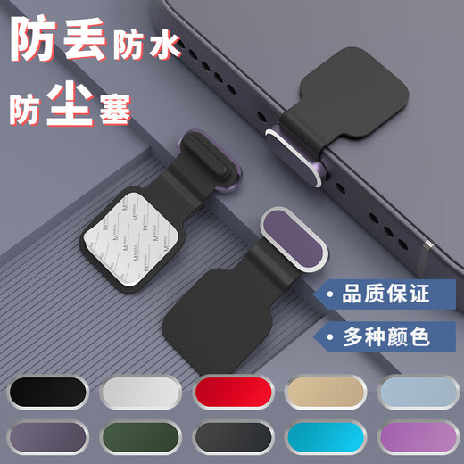 Mu Nian (munian) is suitable for Apple 16 mobile phone alloy material dustproof plug C port iPhone16promax waterproof plug Android mobile phone universal charging port metal plug Apple 16Pro dustproof metal anti-lost plug for Apple 16 series dark purple alloy 1 piece suitable for iPhone16Pro