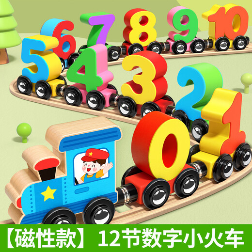 星星舟磁性数字小火车益智玩具儿童磁力积木3-6岁宝宝拼装男孩早教启蒙 12节数字磁性小火车