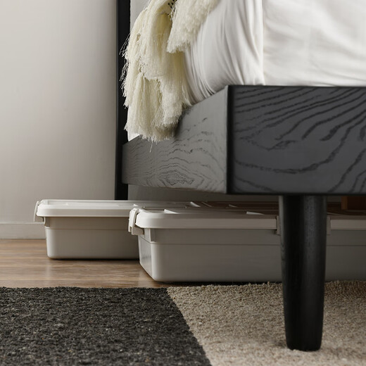 Muebles federales ceniza nórdica cama de madera maciza dormitorio de estilo medieval negro 1.8 metros cama grande cama doble cama doble bp6624 nocturno ceniza cama maciza 1.8 metros