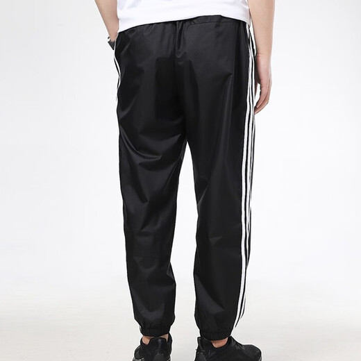 Adidas pants men's pants 3rd-leaf clover 2025 summer new sports pants loose trousers black casual pants GL9923/quick drying breathable/three stripes S