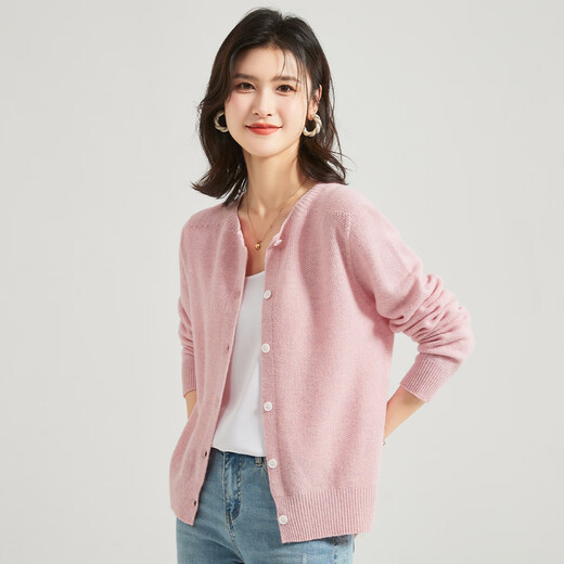 Jinju 100% sheep wool seamless knitted cardigan classic solid color coat autumn and winter raglan sleeve women's cardigan