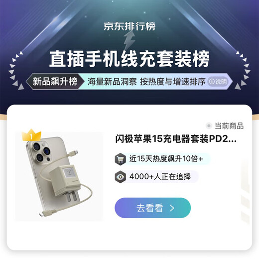 Flash Apple 15 Charger Set PD20W GAN Tête de charge rapide pour iPhone15 Promax / Plus / 14/13/12/11 Huawei Xiaomi Android Phone