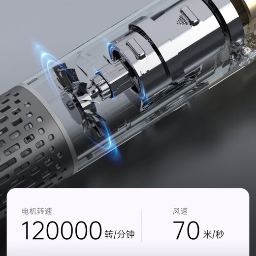 OMUONE high-speed hair dryer household high-power hair care does not damage hair negative ions barber shop professional noise reduction hairdryer salon quick-drying student dormitory gift box for girlfriend birthday Elegant gray 3 meters long line haircut version gift box