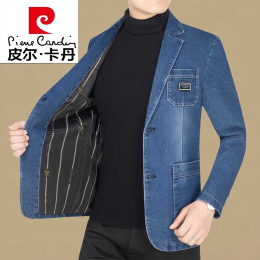 Pierre Cardin Casual Blazer Men's Automne NOUVEAU COMME DE DENIM SEPRENCE SEUX EST EN SEMPLE ET AUTOMNE VESTRE MEN BLAIS 2 2268 170 / M
