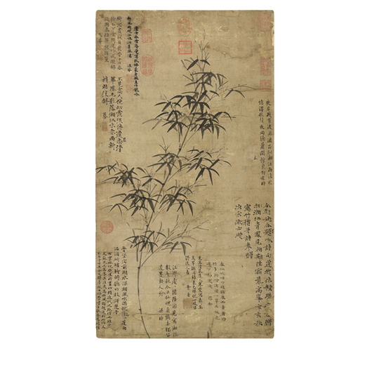 
Yuan Ni Zan's Spring Rain New Bamboo Pictures Ink Bamboo Pictures Ancient Flower and Bird Pictures Replica Antique Paintings Hanging Paintings Yuan Qian Selected Furong Mandarin Duck Pictures 12392 30X54 cm (spraying painting heart size) Framed