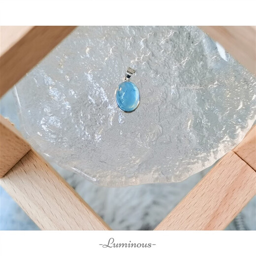 Luoyihai natural aquamarine necklace 925 silver original design clavicle chain pendant niche temperament natural aquamarine + 45cm silver chain