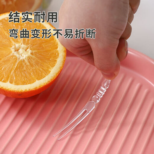 Yuexinke Disposable Fruit Fork New Canned Portable Storage Transparent Small Fork Special for Household Cake Dessert Picks New Panda Canned 400 Pieces