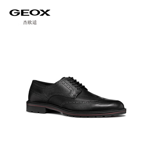 GEOX杰欧适男鞋2025秋季通勤正装皮鞋WALK PLEASURE C U46HAA 黑色C9999 42