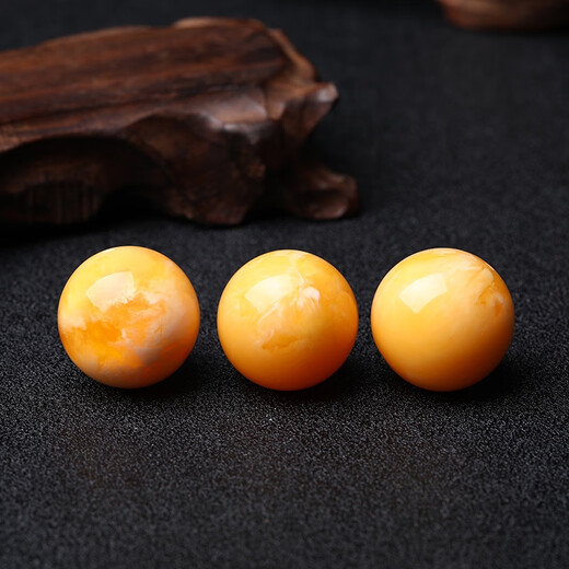 Lianju beeswax white honey monster single bead round bead accessories accessories with beads King Kong star and moon literary toy accessories loose beads spacer beads 14mm one 0 carat