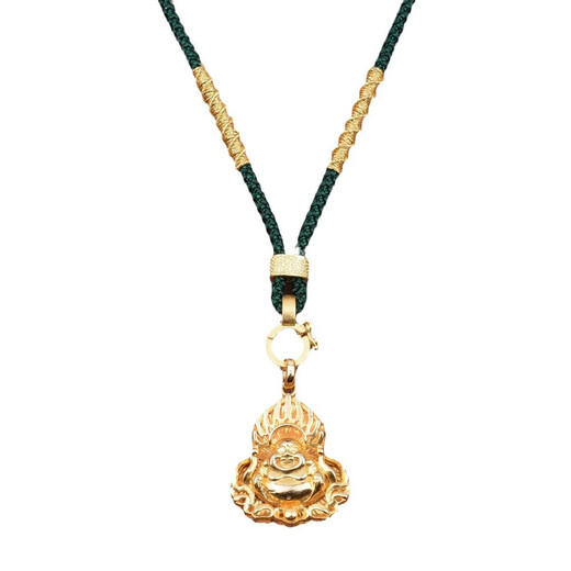 Nan Youli Free of Tie Adjustable Jade Pendant Lanyard Buddha Brand Pendant Rope Jade Pendant Necklace Rope Beeswax Gold Halter Neck Pendant Rope No Tie Buckle Lanyard (Pendant Not Included) - Black