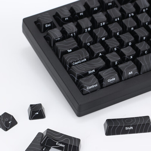 ZH870 black contour line 2.0 mechanical keyboard wireless Bluetooth customized office e-sports game mahjong sound mute axis stone sound ZH870 black contour line 2.0 cherry blossom axis (girls' first choice for light pressure office code) 88 keys