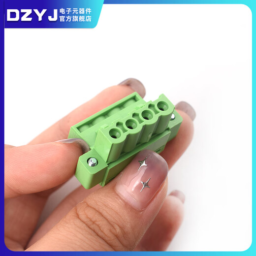 Wall-mounted fixed panel 2EDGWC5.08 weld-free butt flange frame plug-in terminal connector 2P socket + plug + shell