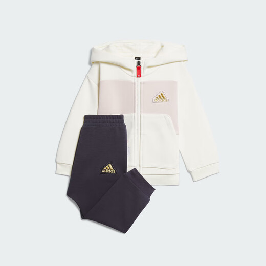 阿迪达斯 （adidas）阿迪达斯儿童装春款宝宝男女童红色长袖运动套装JF3881 JF3882 86cm