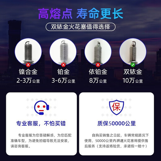 湃速适配06-18款一汽大众速腾1.6双铱金火花塞原厂原装4只装9905 06-18款速腾 1.6L