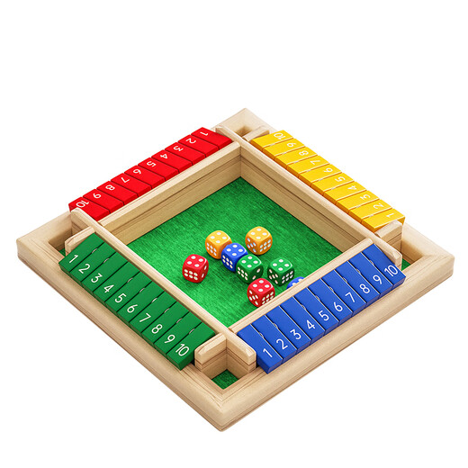 Dan ni qi te Digital Flop Game Schachklasse Materialien Mathematik-Building-Bausteine ​​Kinderbrettspiel 3 bis 6 Jahre altes Vierfarb-Flop-Spiel + Magnetischer Digitalzug