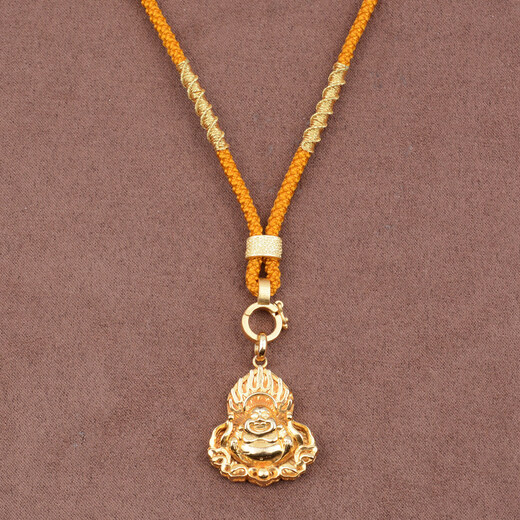 Nan Youli Free of Tie Adjustable Jade Pendant Lanyard Buddha Brand Pendant Rope Jade Pendant Necklace Rope Beeswax Gold Halter Neck Pendant Rope No Tie Buckle Lanyard (Pendant Not Included) - Black