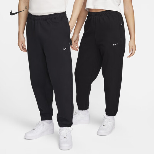 Nike (Nike) Offizielle Herren -Plus -Samthose, Kleiderschrankhose, gestrickte lose Stickerei, personalisierter weicher DX1365 010 Schwarz/Weiß 3xl