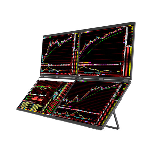 Wanhexing Portable 18.5-inch Folding One Machine Four-Screen Six-Screen Computer Professional Multi-screen Stock Futures Foreign Exchange Financial Securities Trading Viewing Display Equipment Special Multi-screen Computer Four-Screen Changxing Edition 15th Generation U9 32G 1000G with 18.5-inch Folding Screen