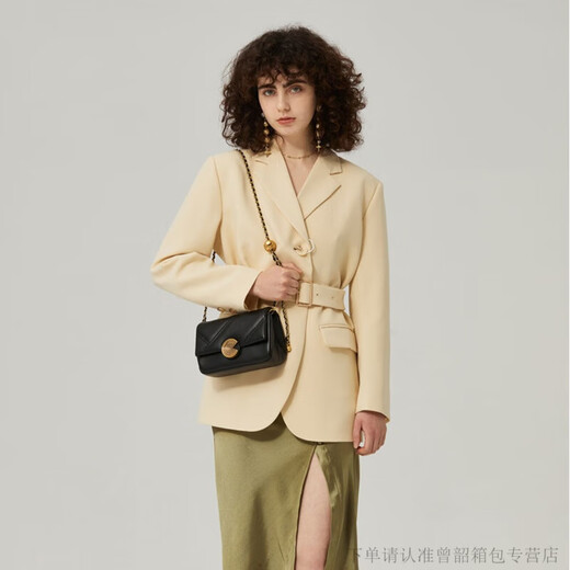 
CHASENG/KAVLON Women's Bag New Women's Bag Diamond Chain Bag Niche Shoulder Bag Versatile Crossbody Bag Chinese Valentine's Day Gift 9227 Bee Gray-Green Gift Box Pack