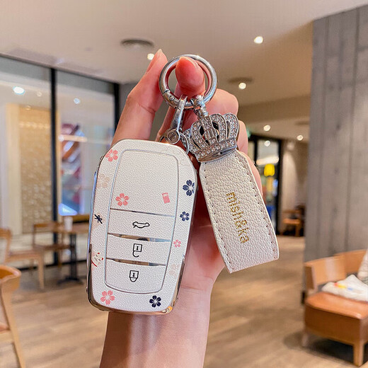 Cangsu is suitable for 22-24 Toyota Visa key cover luxury version Camry Highlander bag Rav4 shell B old smart/Sakura pink (single shell)