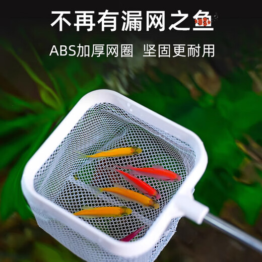 Huawoli 3D fishing net bag retractable with suction cup fish tank fishing net fish fishing net shovel rake hoe ornamental fish copy net dense net