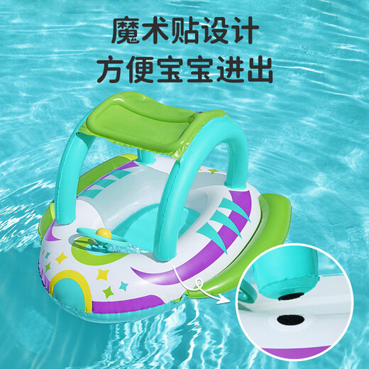 Bestway充气儿童船充气船婴儿游泳圈儿童座圈玩具船水上充气玩具 汽车儿童船+小黄泵