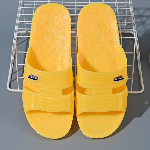 Vietnamese beef tendon yellow glue bathroom bath men's sandals summer plastic wear-resistant soft glue anti-slip anti-odor raw glue Oxford yellow (beef tendon mopping 828) 43