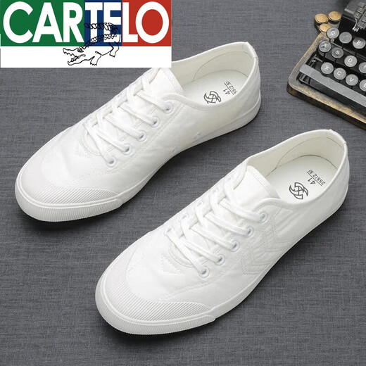 Katile Crocodile Canvas Schuhe Herren Sommer vielseitigem Top atmungsaktiv 2022 Neues koreanisches Stil weiß lässiger dünner Modell Fahrer Flat Schuhe Weiß 9272 Schnürmodell 39