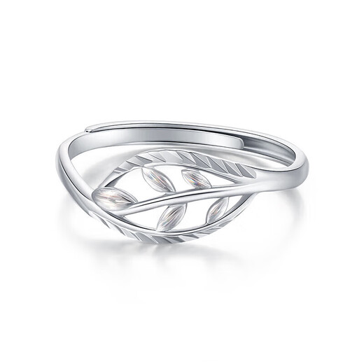 Mengjinyuan platinum ring PT950 leaf platinum ring car flower colorful brushed index finger ring tail ring women's gift