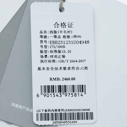 Annonce Bird Suit Clothing's Clothing (Single Top) Spring New Style Business Casual Commutting to Work Men's Wain Suit Veste Blue Tiles Grey Clean Twill (Single Top) 48 B (175/100)