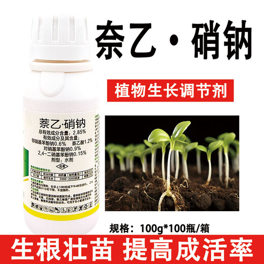 Sodium nitrophenolate, naphthalene acetic acid growth regulator, rooting agent, flower preservation, fruit expansion, fruit expansion and yield increase, agricultural regulator, genuine sodium naphthalene acetate, 100g*1 bottle