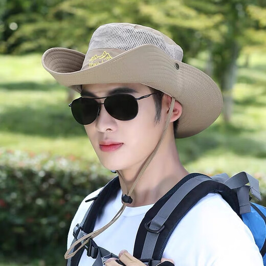 Montrez le chapeau Men's Summer Sun Sun HoE extérieur respirant Sun Sun Hat CHAPE MELLE CHAPE FISHERMAN'S MOUNTREEERING FISHER SOR SORN GREN DRO