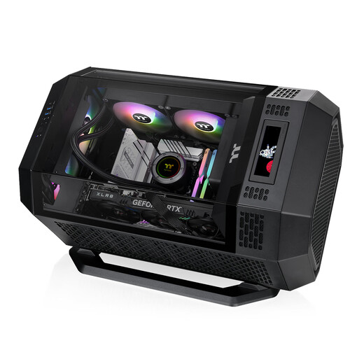 Thermaltake(Tt)The Tower 300 sea view room chassis computer host black (Matx motherboard/support 420 water cooling/4090 graphics card/horizontal lying)