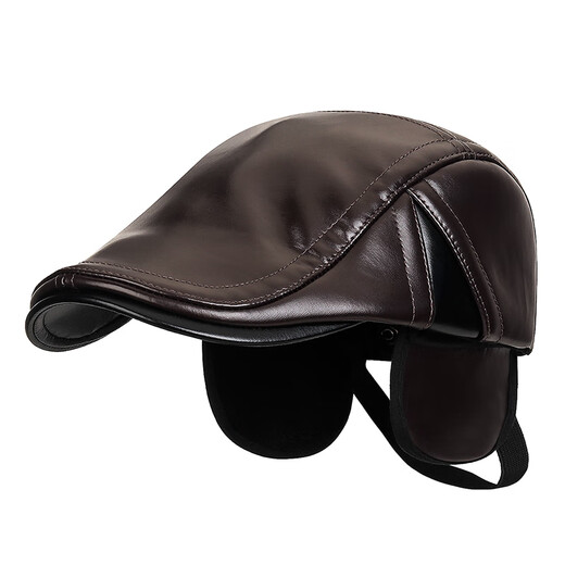 Modal Old Man Hat Men's Men's Automne et hiver Protection froide et chaleur plus chapeau velours d'âge moyen et de baseball âgé de baseball Protection de l'oreille papa vieil homme hat de put de couleur de coin correspondant Couleur de café [boîte cadeau]