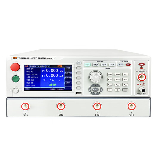 美瑞克RK7110/7122程控交直流绝缘耐压仪安规3C认证5KV高压 RK712 RK9920八路交直耐压+绝缘