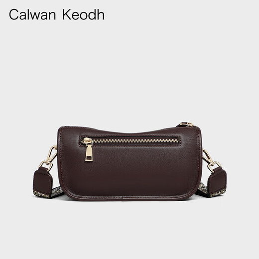 CALWAN KEODH斜挎包包女包真皮枕头包春夏小包高级感生日七夕情人节礼物送女友 【咖啡色】时尚百搭通勤包送老婆高级实用