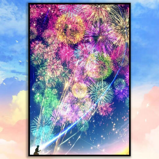 
Taoli Family Healing Bright Fireworks Landscape Puzzle 1000 pieces with photo frame for adult children's educational toys and gifts decorative paintings. Bright Fireworks-M2687 500 pieces puzzle (gift box) for poster